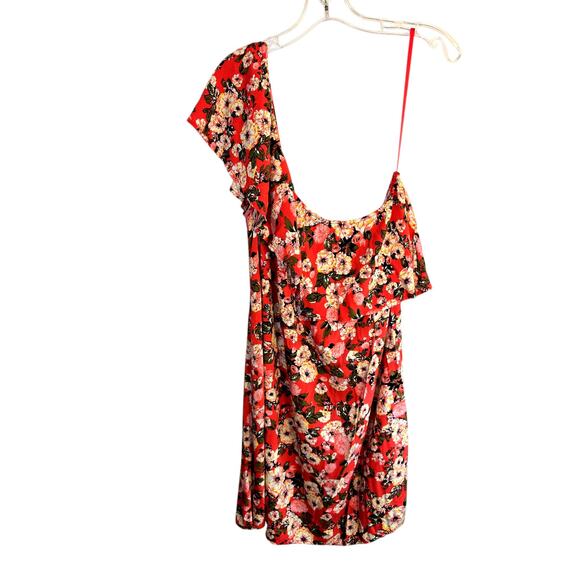 Rue + 2X Red Off One Shoulder Women's Maxi BOHO Sun Dress Plus 18W 20W XXL 2XL - Picture 4 of 5